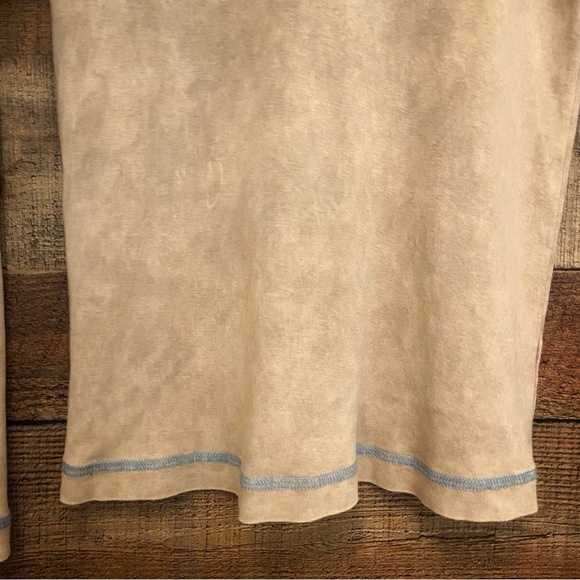 High Sierra Tan Long Sleeve Tee with Reverse Stitching + Delicate Crystals - Picture 4 of 11